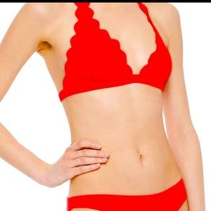 Marysia red bathing suit top